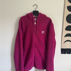 Fila Pink Sherpa Hoodie